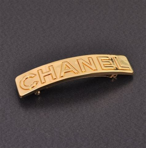 hair clip chanel|CHANEL Vintage Barrette Logo Hair Clip .